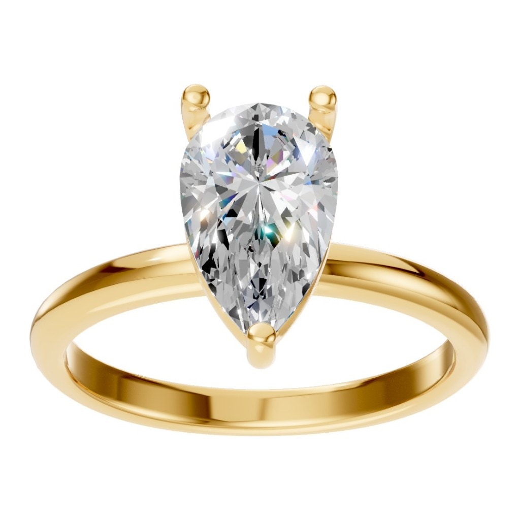 RI-3359 Yellow Gold Ring SET - Front View