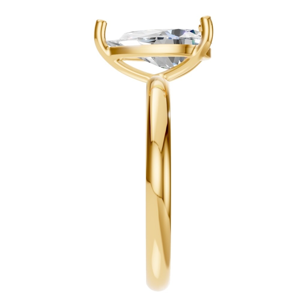 RI-3359 Yellow Gold Ring SET - Side View