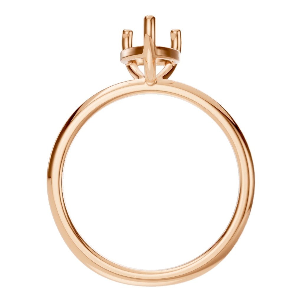 RI-3359 Rose Gold Ring UNSET - Top View
