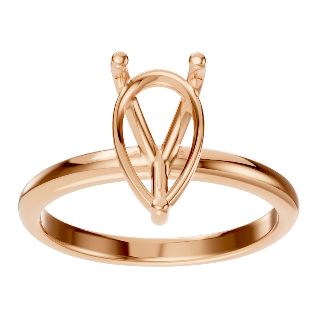 RI-3359 Rose Gold Ring UNSET - Front View