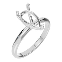 RI-3359 White Gold Ring UNSET - Main View