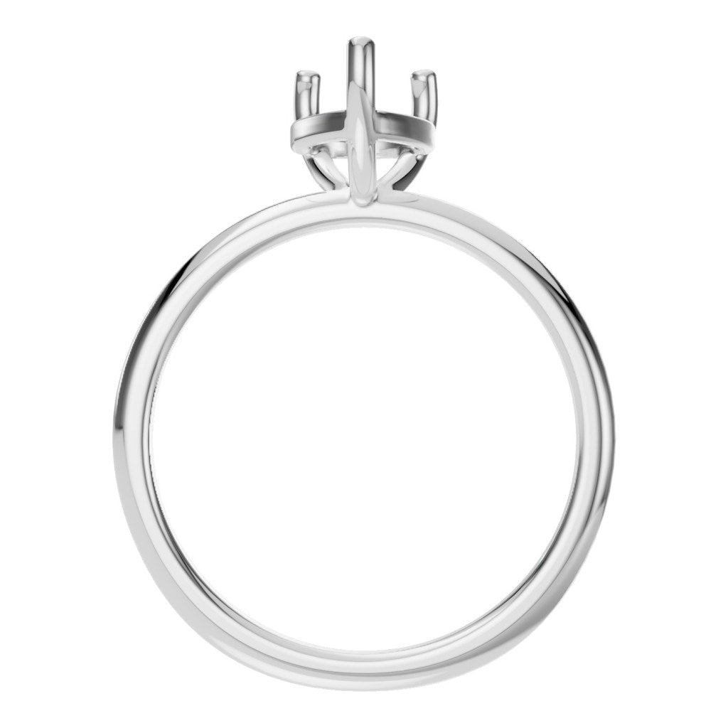RI-3359 White Gold Ring UNSET - Top View