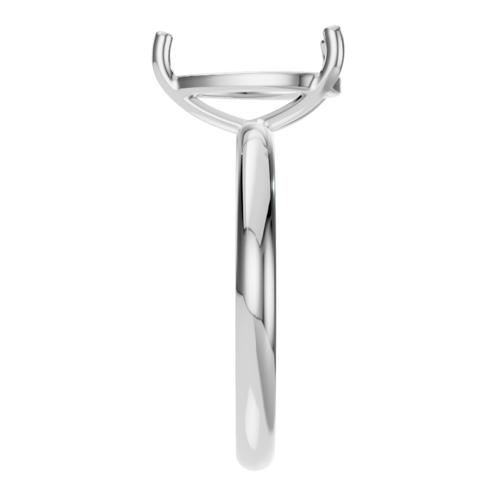 RI-3359 White Gold Ring UNSET - Side View