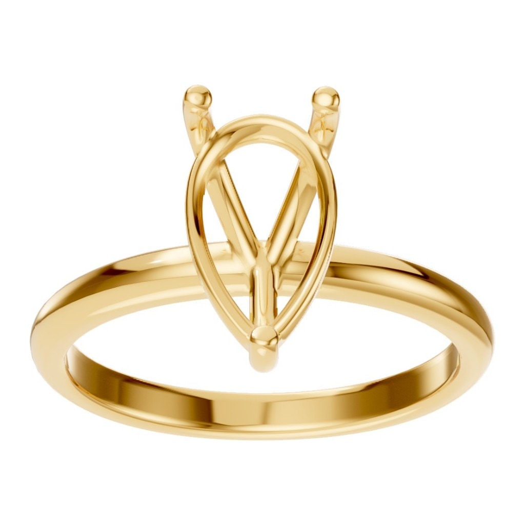 RI-3359 Yellow Gold Ring UNSET - Front View