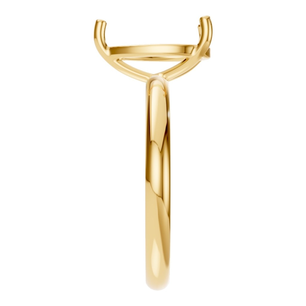 RI-3359 Yellow Gold Ring UNSET - Side View