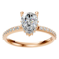 RI-3372 Rose Gold Ring SET - Front View