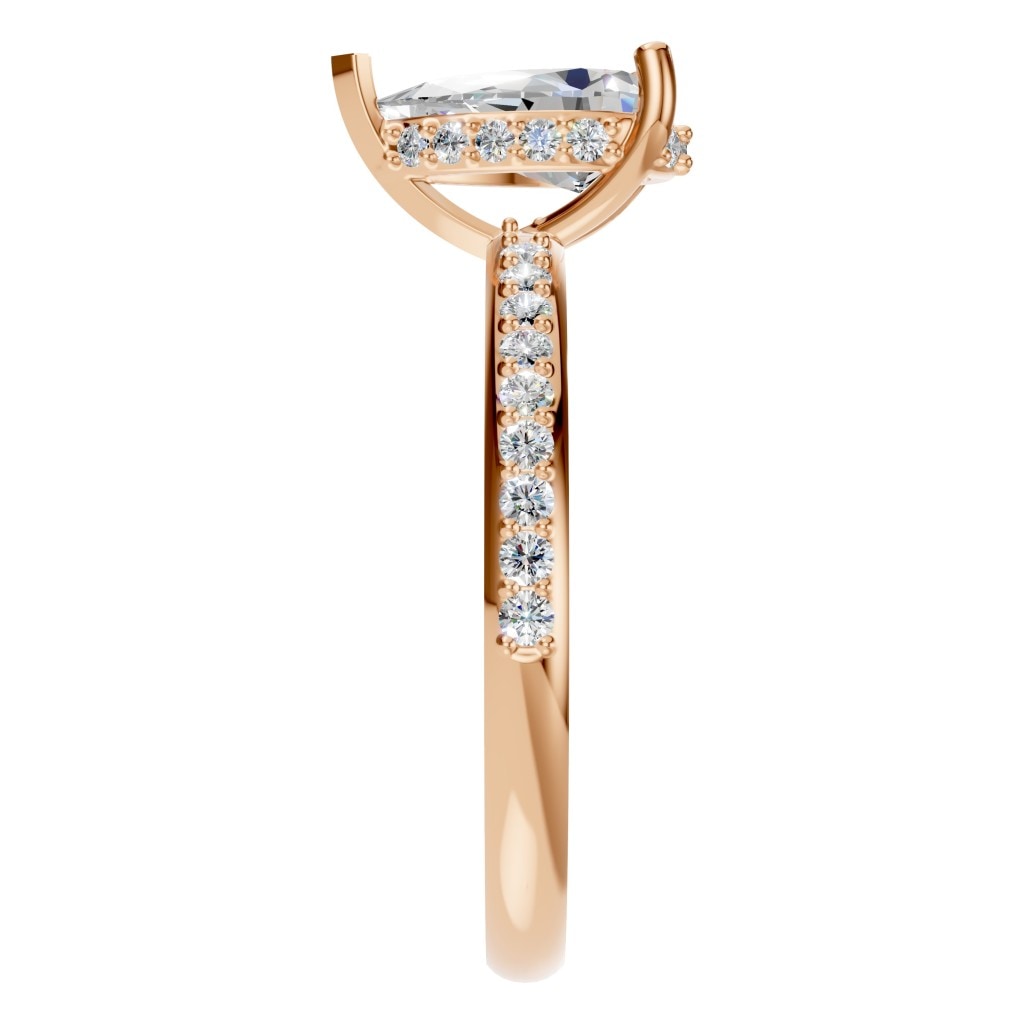 RI-3372 Rose Gold Ring SET - Side View