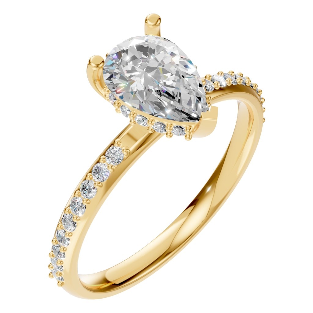 RI-3372 Yellow Gold Ring SET - Main View