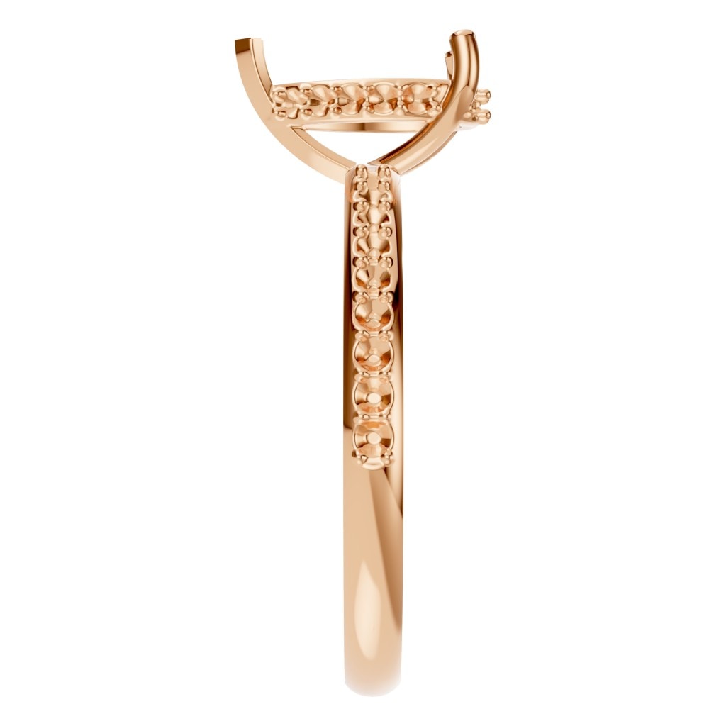 RI-3372 Rose Gold Ring UNSET - Side View