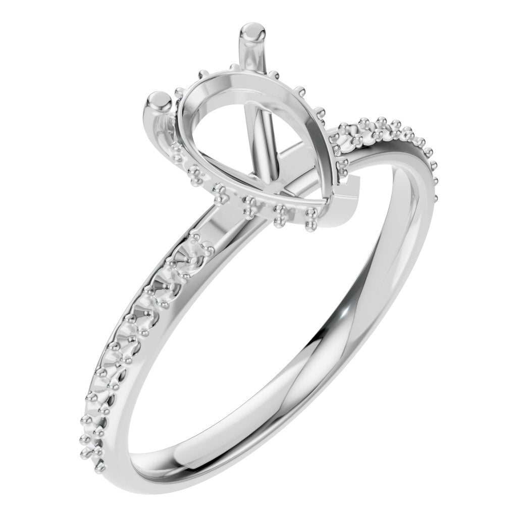 RI-3372 White Gold Ring UNSET - Main View