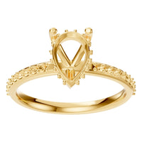 RI-3372 Yellow Gold Ring UNSET - Front View