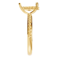 RI-3372 Yellow Gold Ring UNSET - Side View