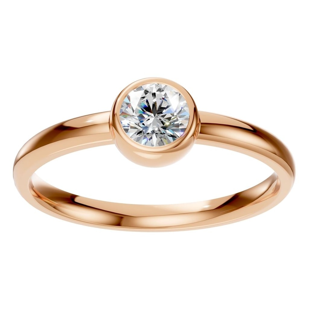 RI-3444 Rose Gold Ring SET - Front View