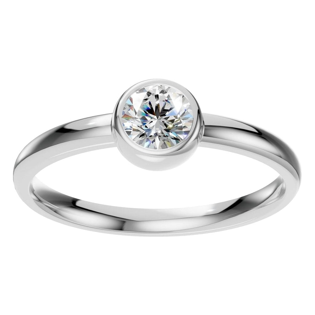 RI-3444 White Gold Ring SET - Front View