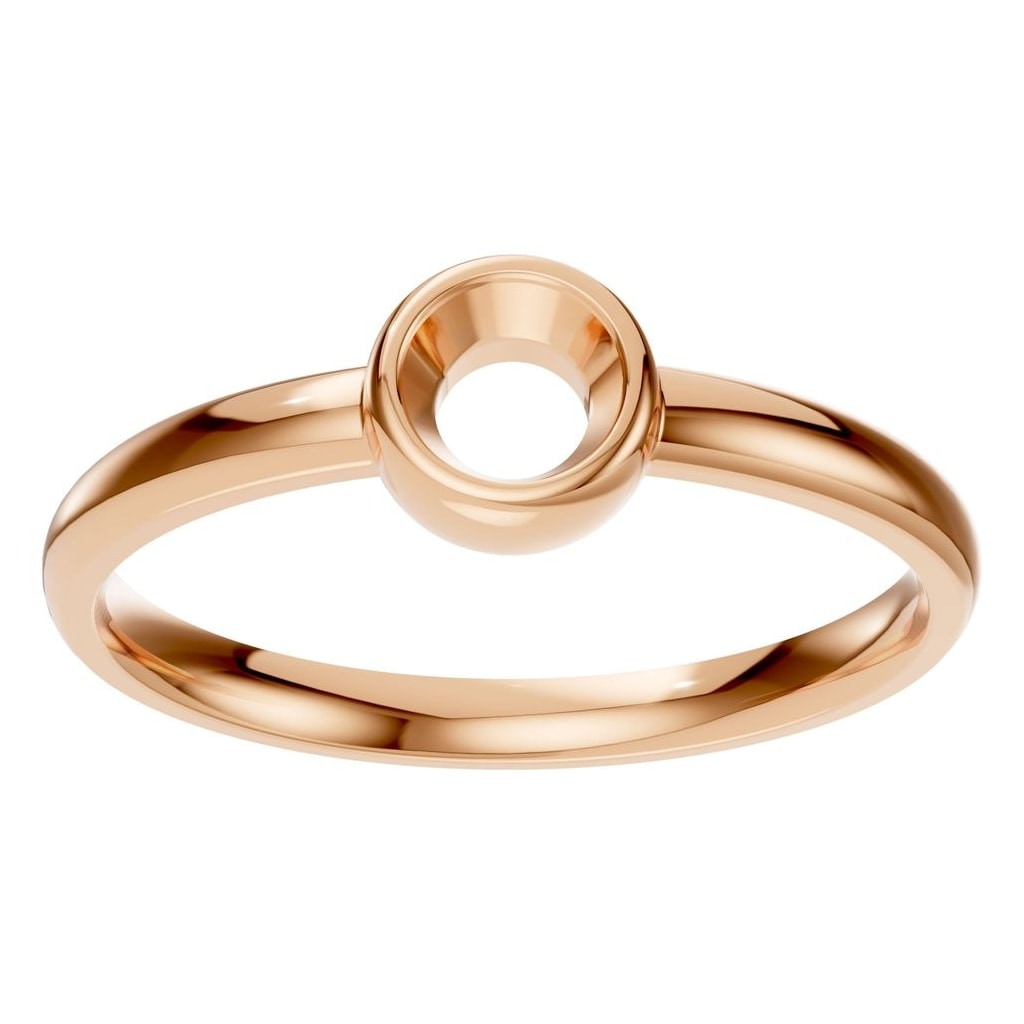 RI-3444 Rose Gold Ring UNSET - Front View