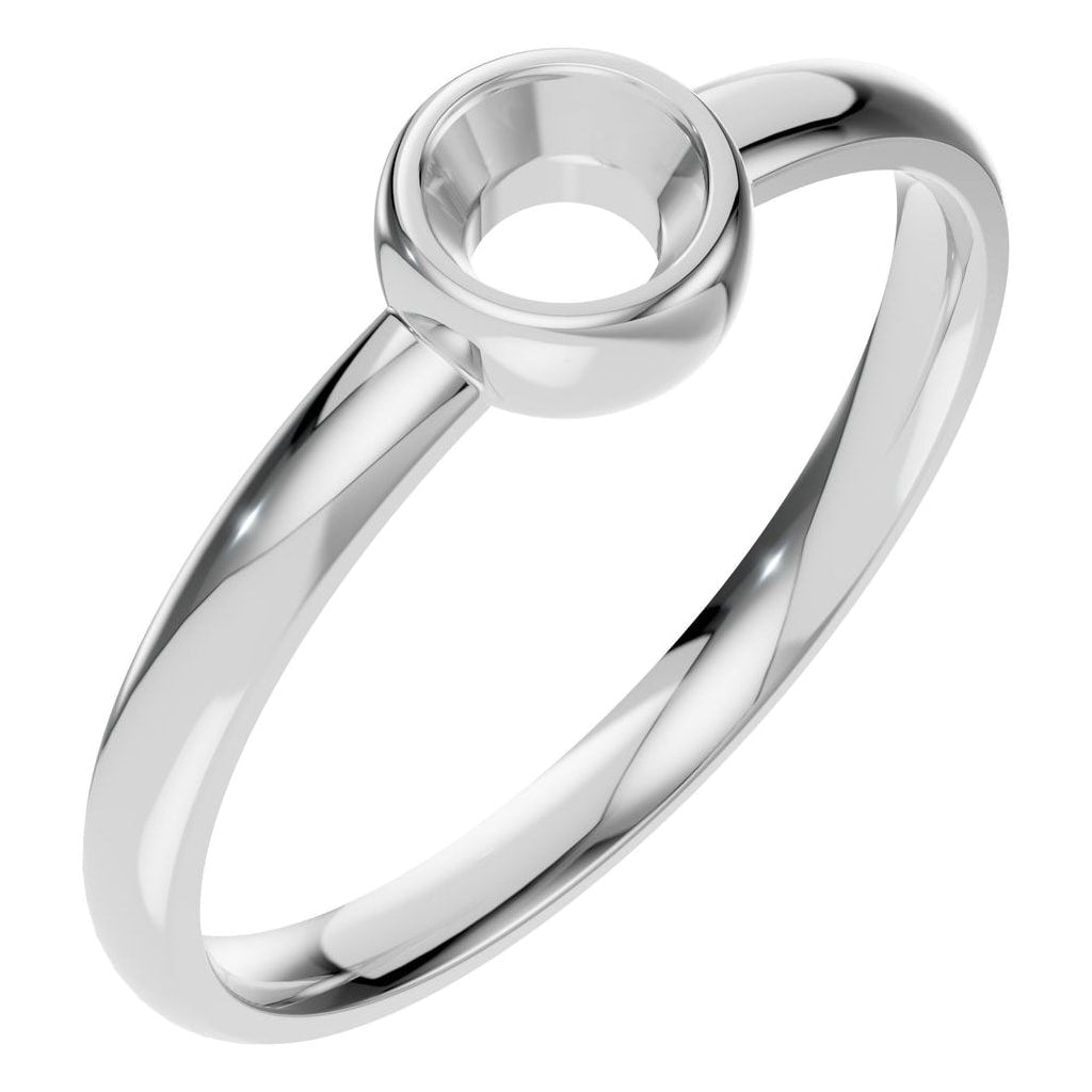 RI-3444 White Gold Ring UNSET - Main View