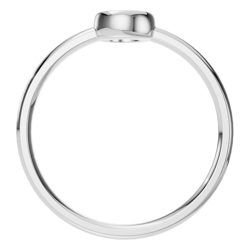 RI-3444 White Gold Ring UNSET - Top View