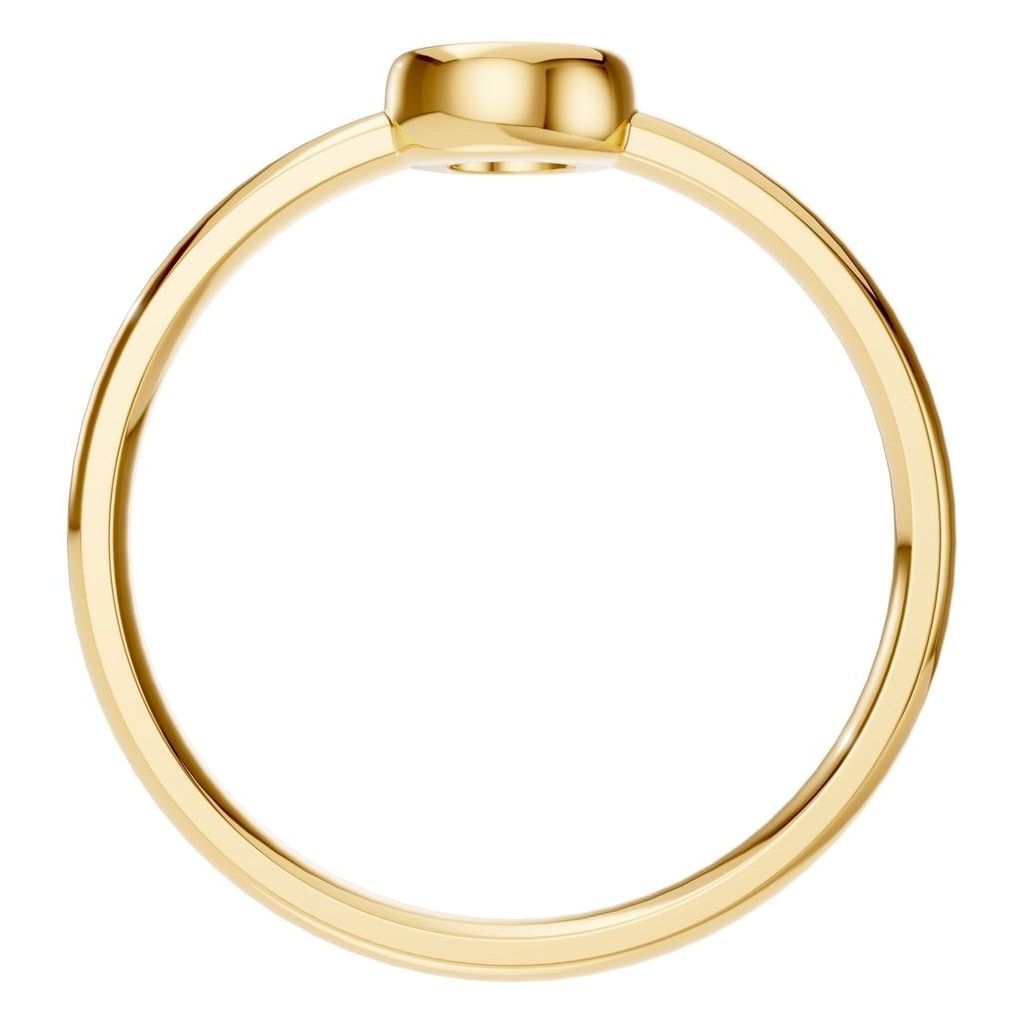 RI-3444 Yellow Gold Ring UNSET - Top View