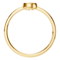 RI-3444 Yellow Gold Ring UNSET - Top View