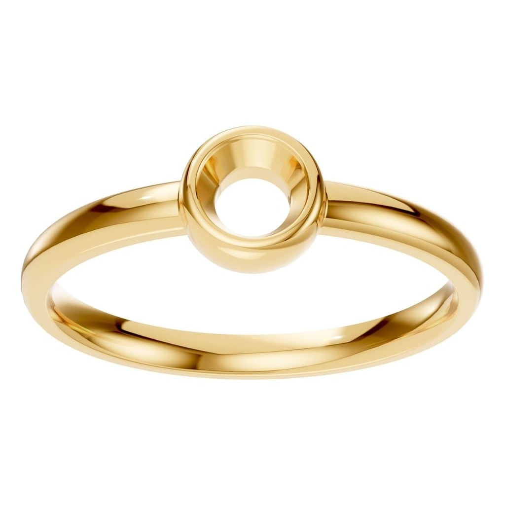 RI-3444 Yellow Gold Ring UNSET - Front View