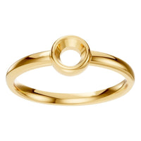 RI-3444 Yellow Gold Ring UNSET - Front View