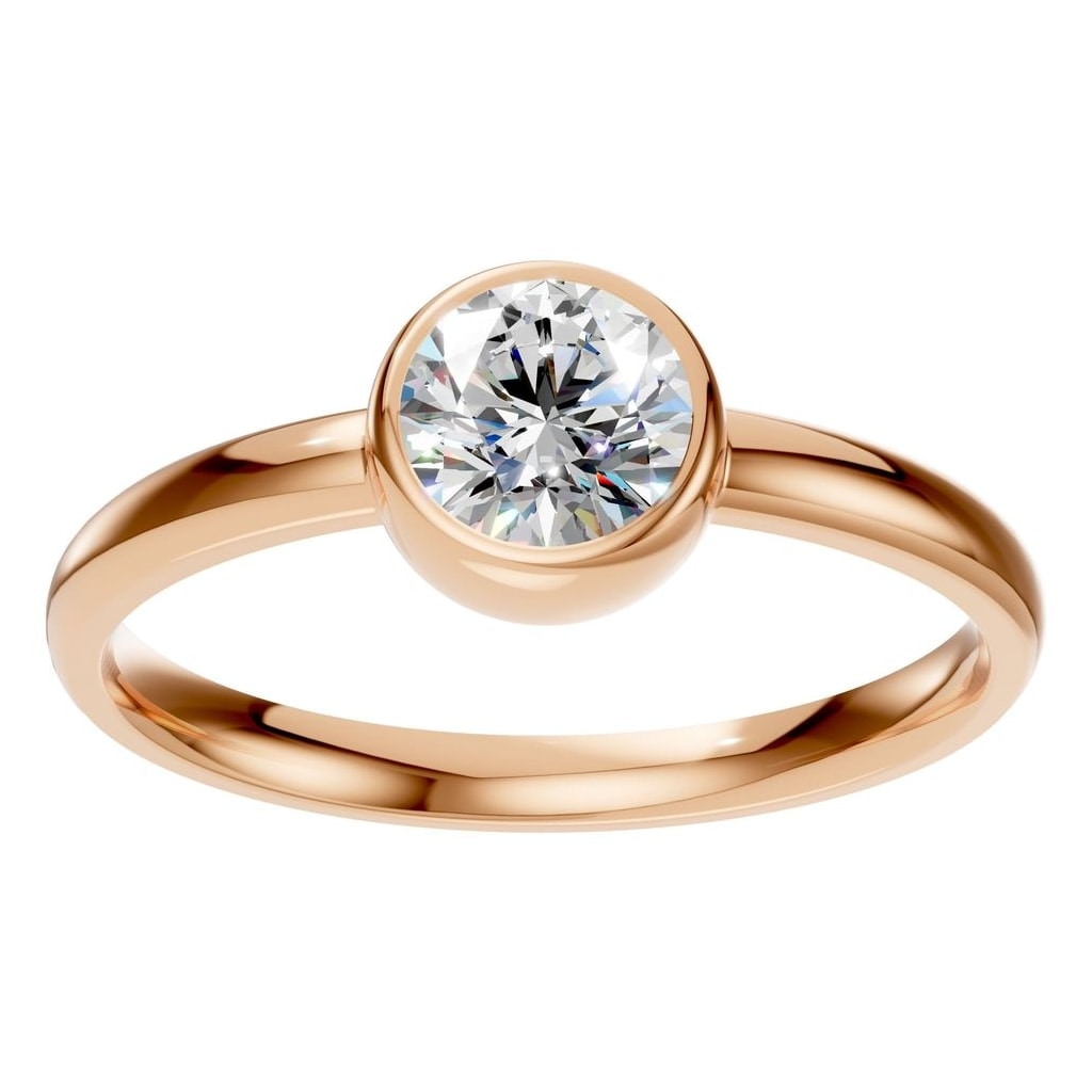 RI-3444 Rose Gold Ring SET - Front View