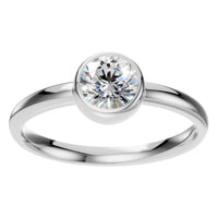 RI-3444 White Gold Ring SET - Front View