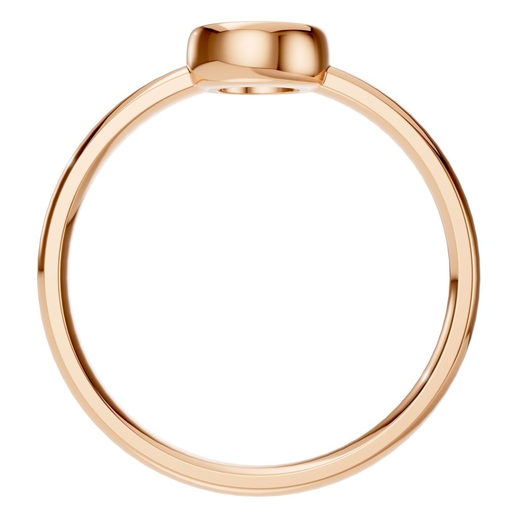 RI-3444 Rose Gold Ring UNSET - Top View