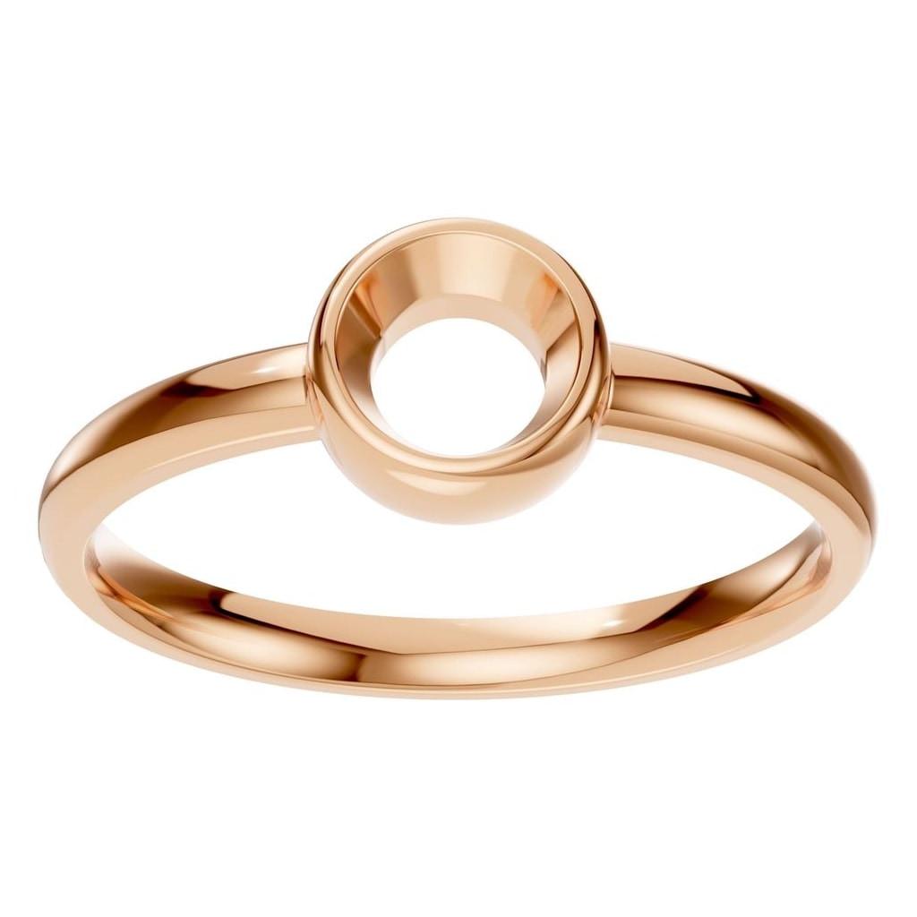 RI-3444 Rose Gold Ring UNSET - Front View