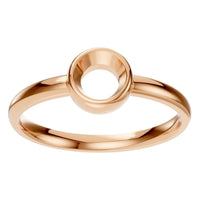 RI-3444 Rose Gold Ring UNSET - Front View