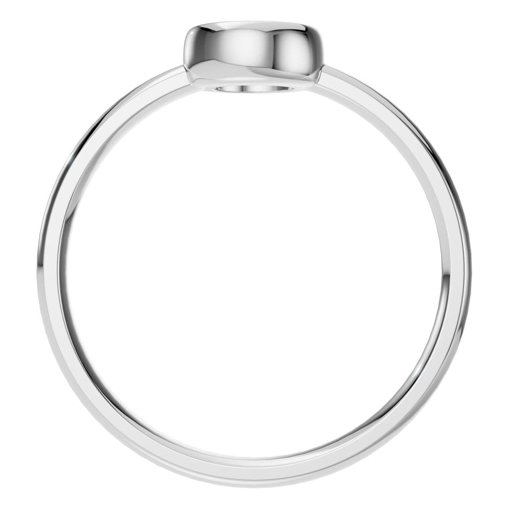 RI-3444 White Gold Ring UNSET - Top View