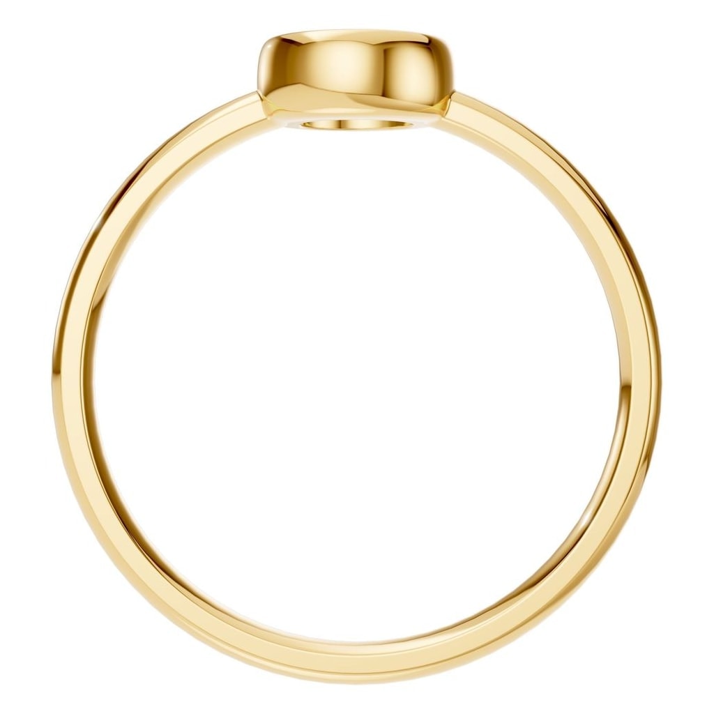 RI-3444 Yellow Gold Ring UNSET - Top View