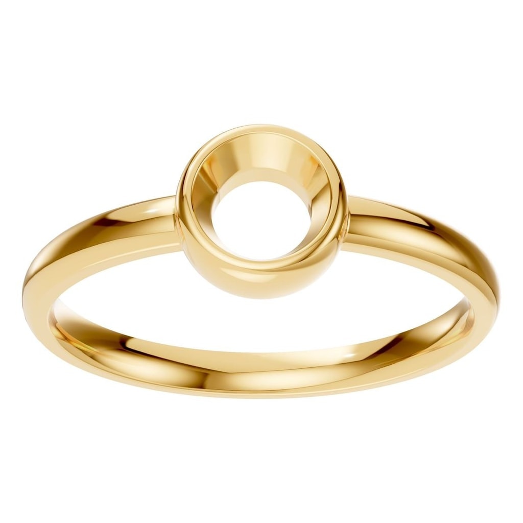 RI-3444 Yellow Gold Ring UNSET - Front View