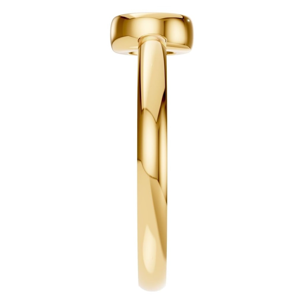 RI-3444 Yellow Gold Ring UNSET - Side View