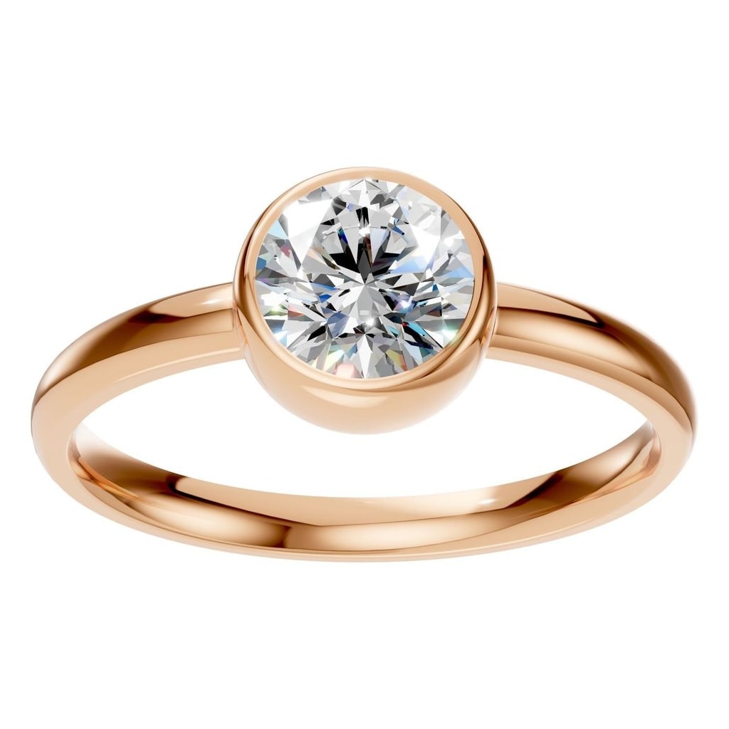 RI-3444 Rose Gold Ring SET - Front View