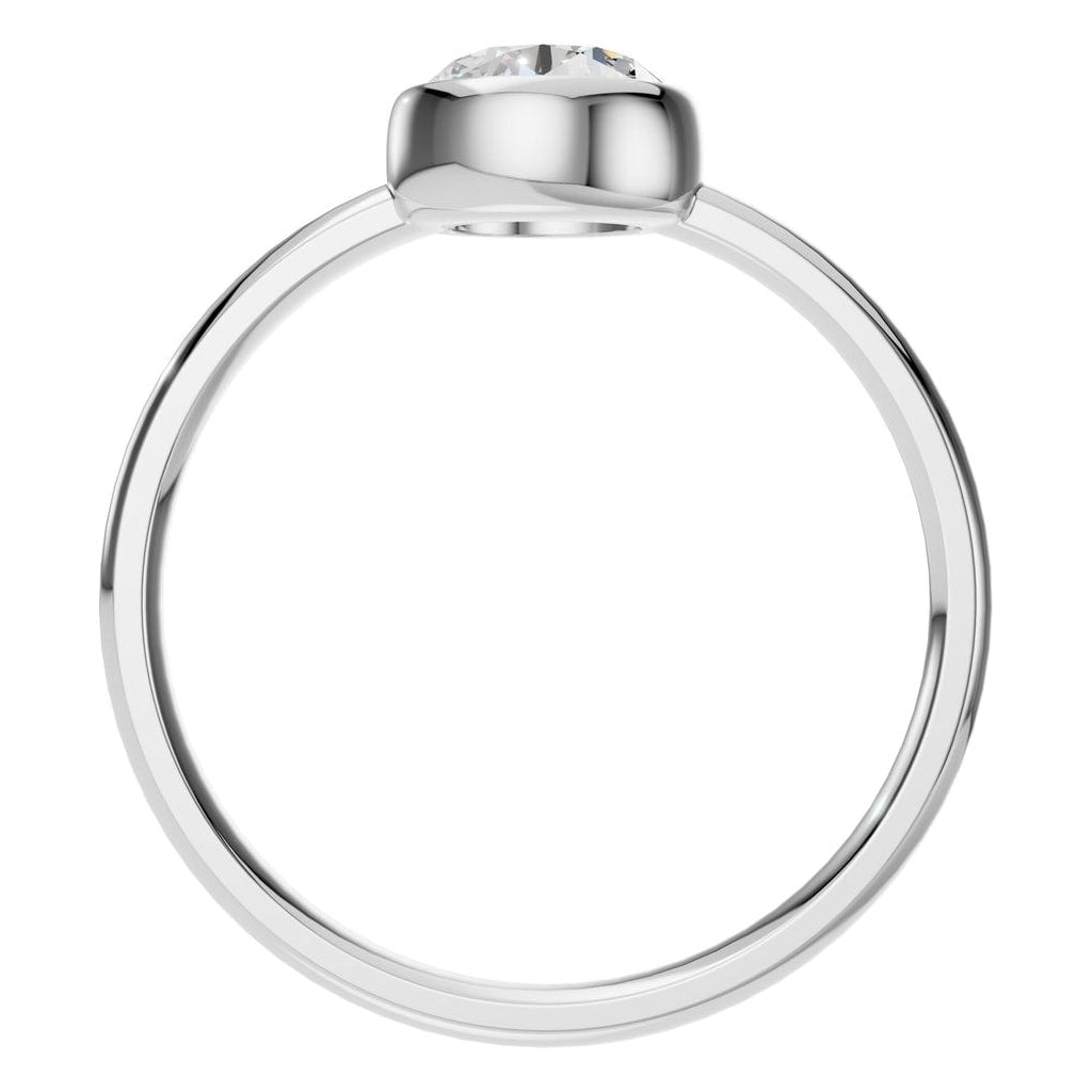 RI-3444 White Gold Ring SET - Top View