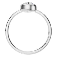 RI-3444 White Gold Ring SET - Top View