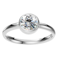 RI-3444 White Gold Ring SET - Front View