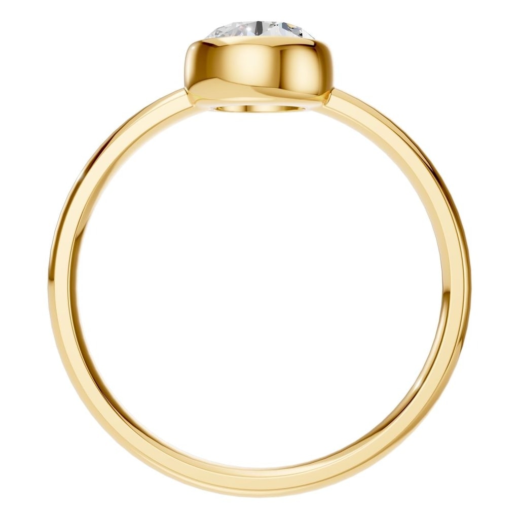 RI-3444 Yellow Gold Ring SET - Top View