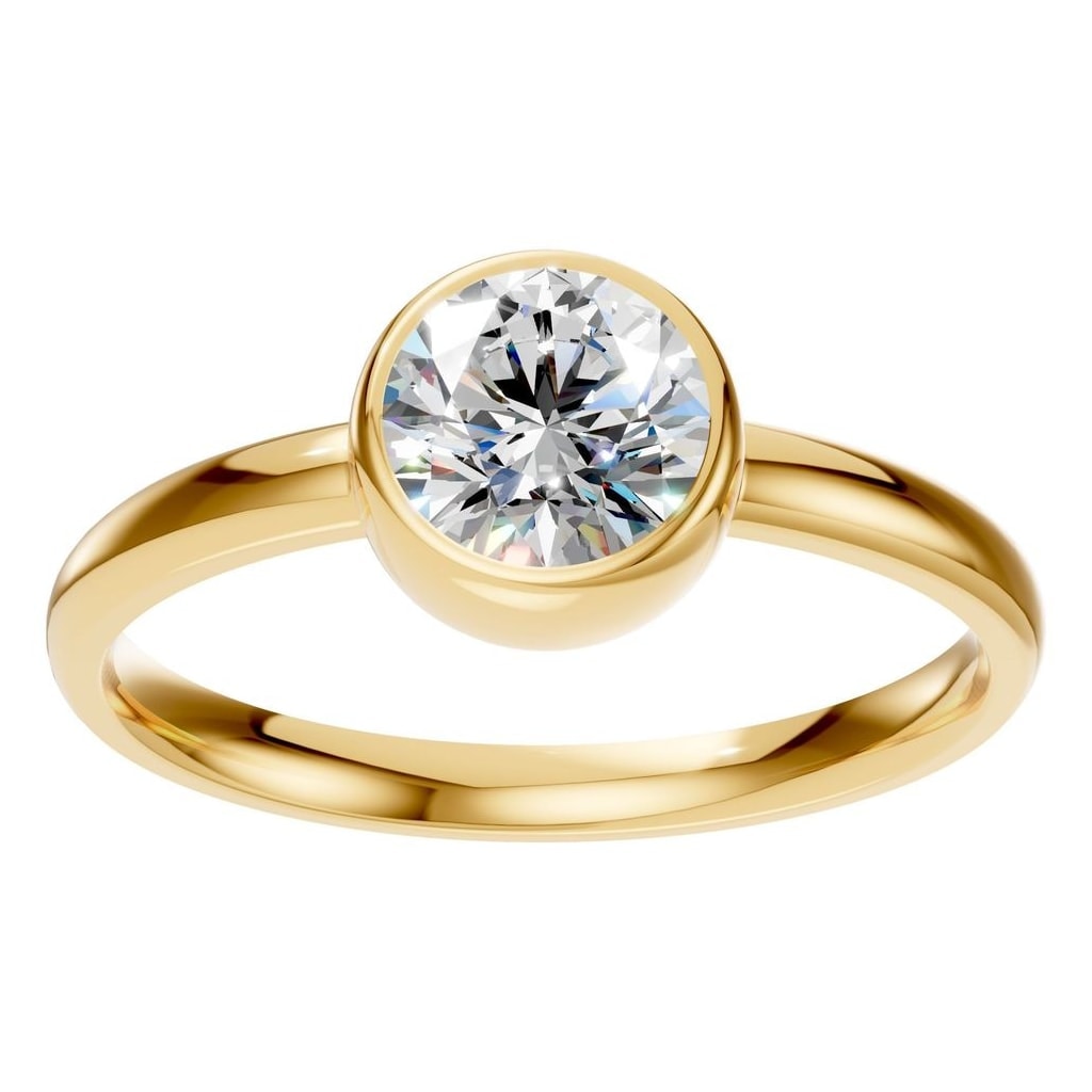 RI-3444 Yellow Gold Ring SET - Front View