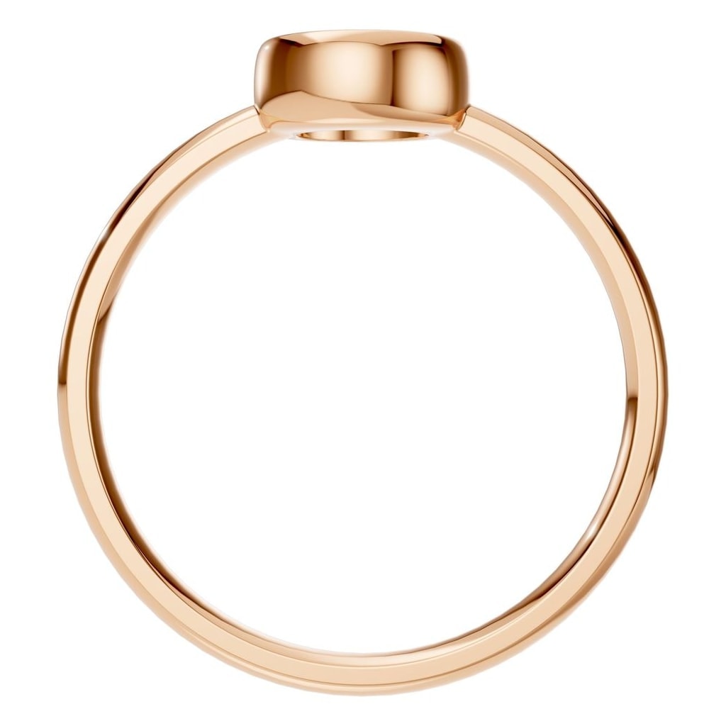 RI-3444 Rose Gold Ring UNSET - Top View