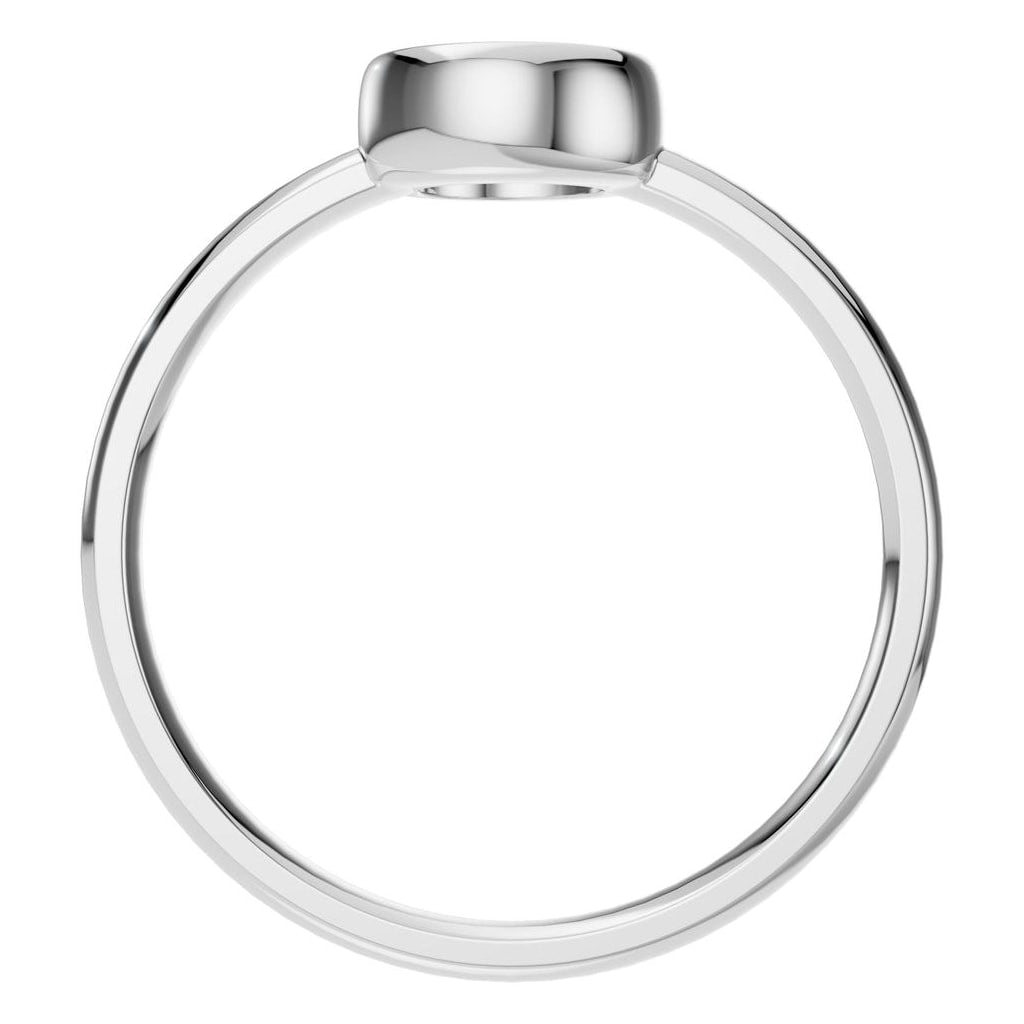 RI-3444 White Gold Ring UNSET - Top View