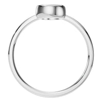 RI-3444 White Gold Ring UNSET - Top View