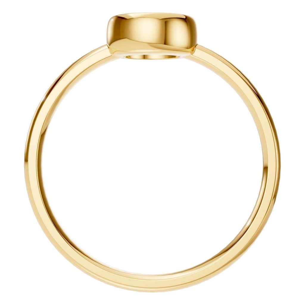 RI-3444 Yellow Gold Ring UNSET - Top View