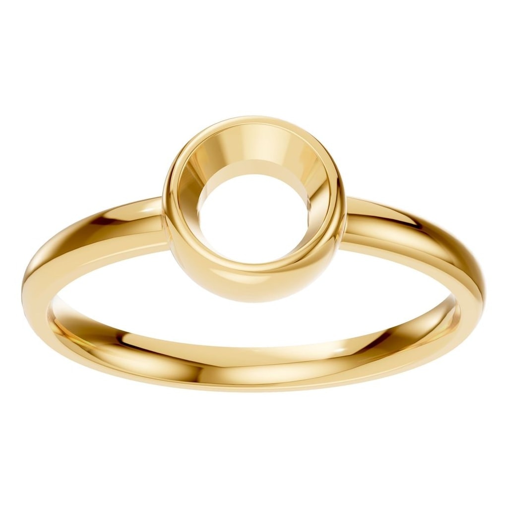 RI-3444 Yellow Gold Ring UNSET - Front View