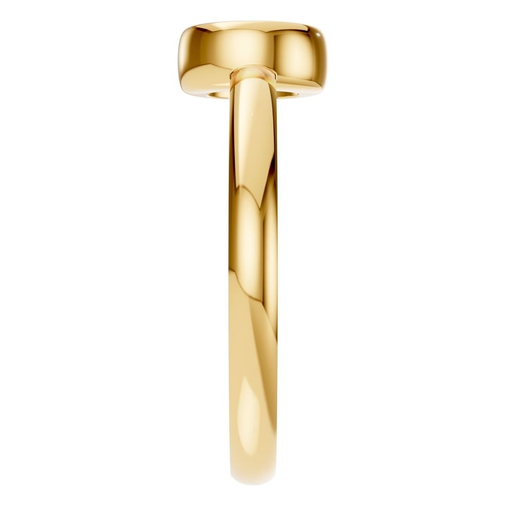 RI-3444 Yellow Gold Ring UNSET - Side View