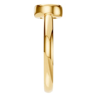 RI-3444 Yellow Gold Ring UNSET - Side View