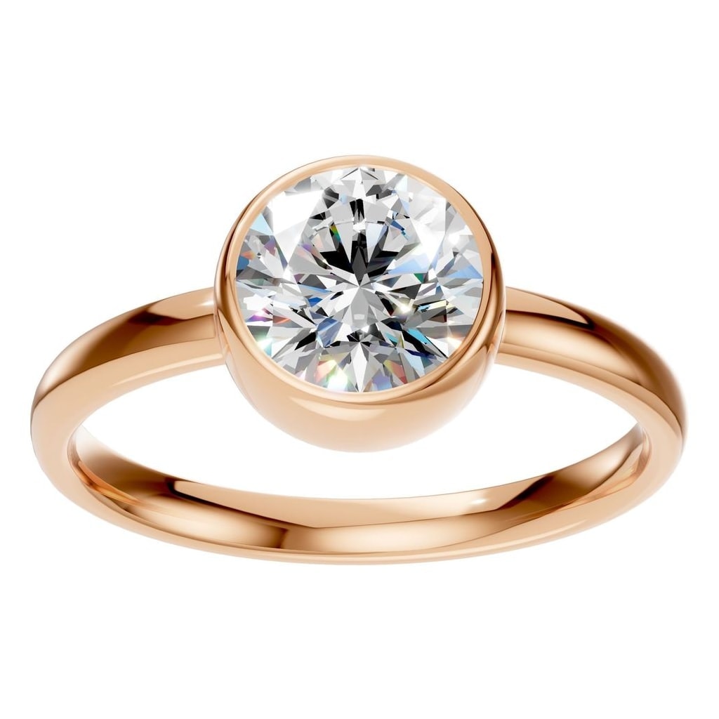 RI-3444 Rose Gold Ring SET - Front View