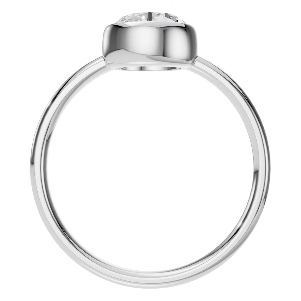 RI-3444 White Gold Ring SET - Top View