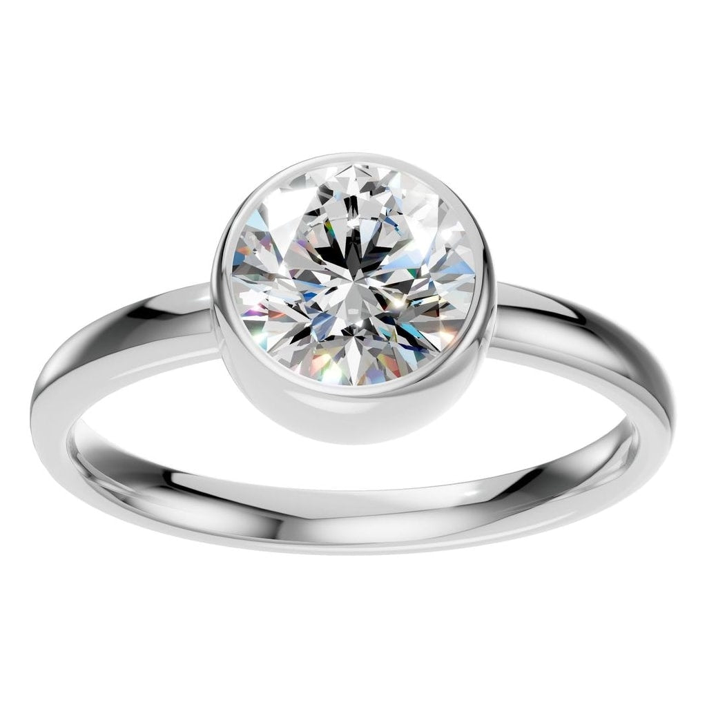 RI-3444 White Gold Ring SET - Front View